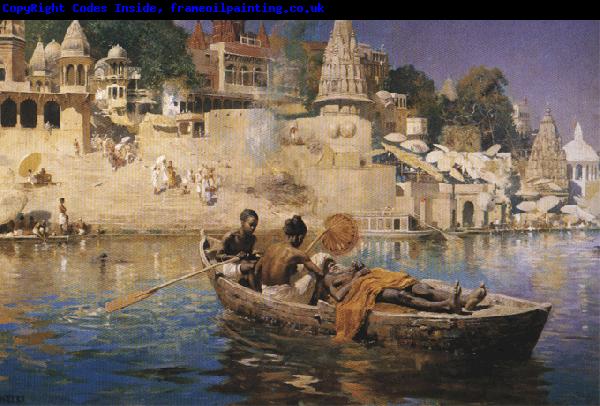 Edwin Lord Weeks The Last Voyage-A Souvenir of the Ganges, Benares.